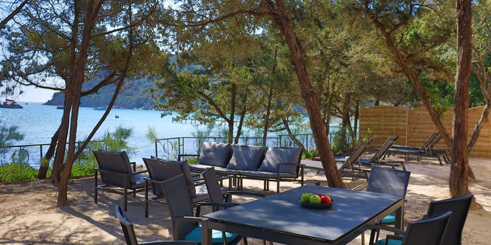 Terrasse Lodge Moby Dick à Santa Giulia