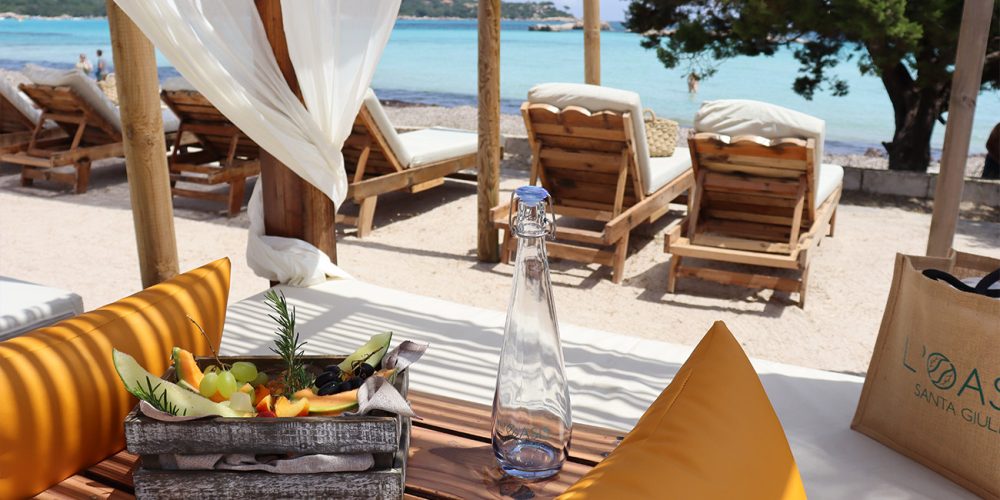 Fruit et boisson Oasis plage de Santa Giulia