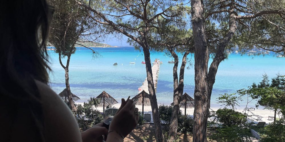 Vue mer chambre hôtel Moby Dick Santa Giulia Porto-Vecchio