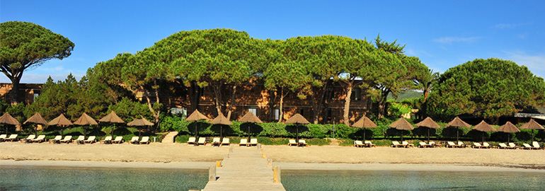 Vue Hôtel Moby Dick plage de Santa Giulia