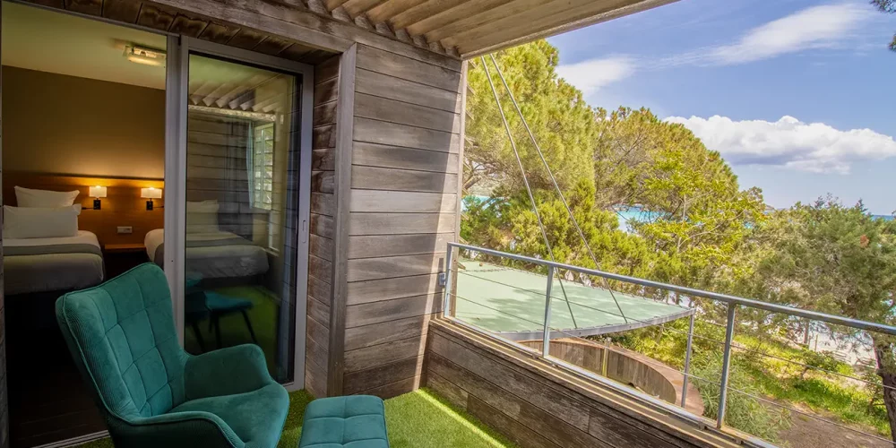 Suite Hotel Moby Dick - terrase vue mer Terrasse suite Moby Dick Porto-Vecchio