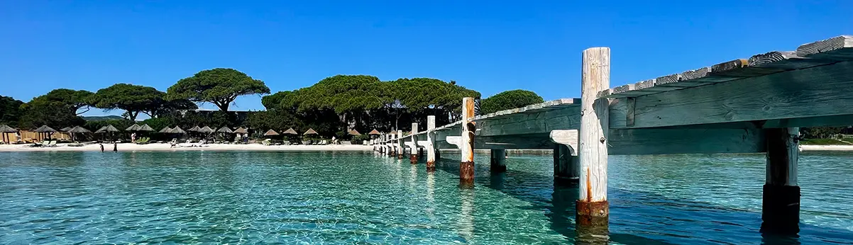 Vue de le plage de Santa Giulia à Porto-Vecchio